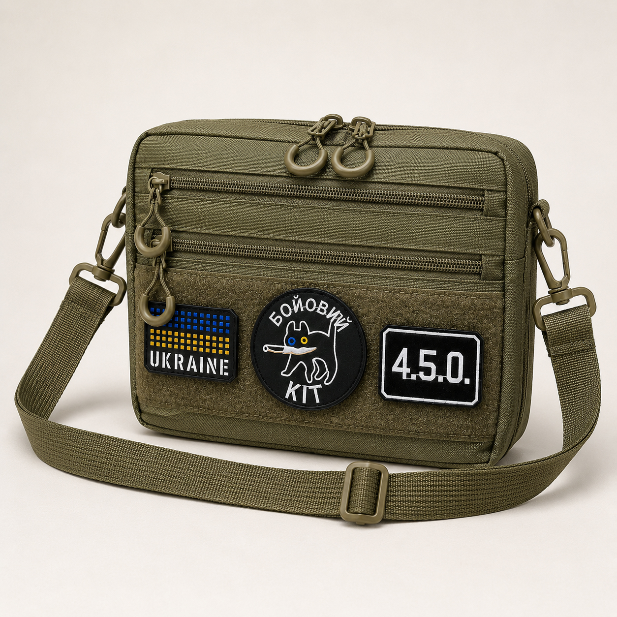 Сумка EDC Cordura 600D для патчів 25×20×5,5 см хакі