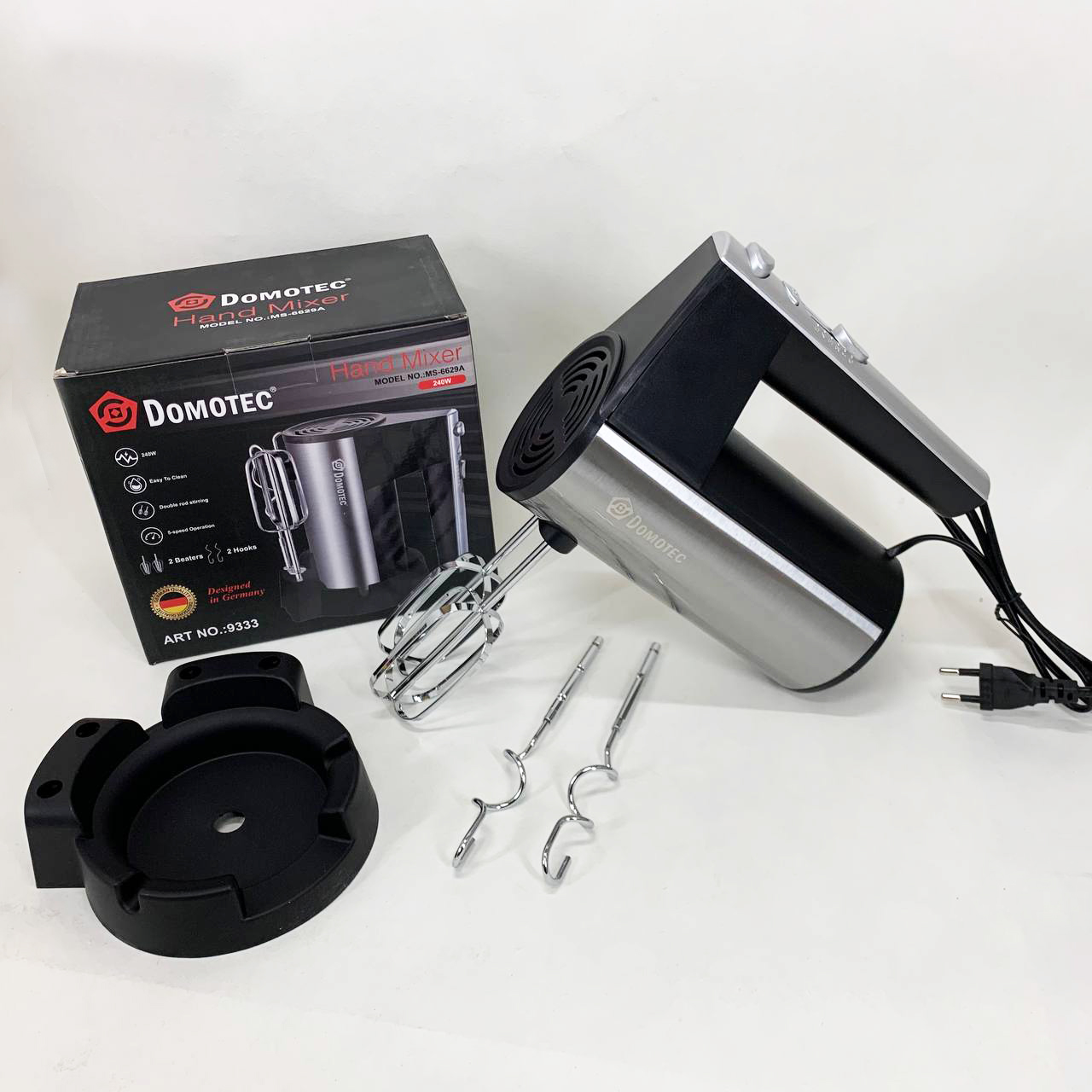 Міксер ручний DOMOTEC R6629 240 Вт 5 швидкостей із двома насадками - Зображення 5