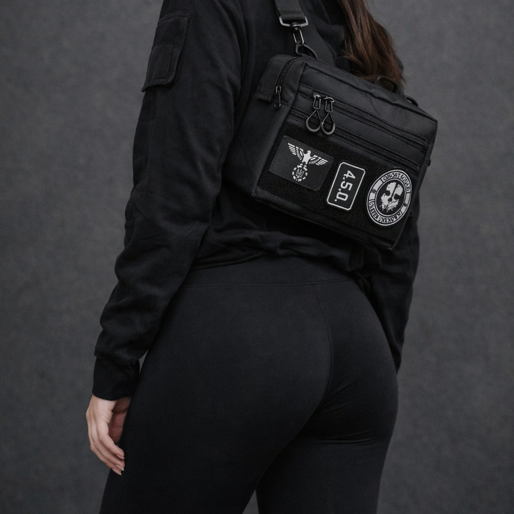 Сумка для патчів Cordura 600D чорного кольору з 5 кишеньками - Зображення 5