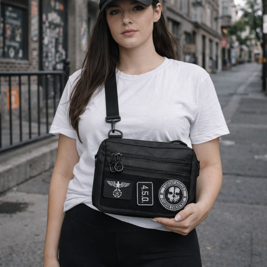 Сумка для патчів Cordura 600D чорного кольору з 5 кишеньками - Зображення 4
