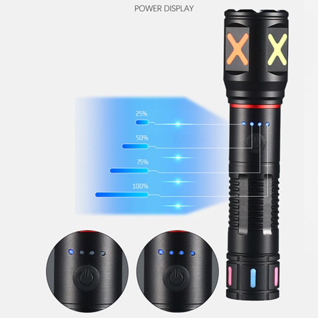 Ручний LED-ліхтар PLD-CA166-3 тактичний потужний - Зображення 4