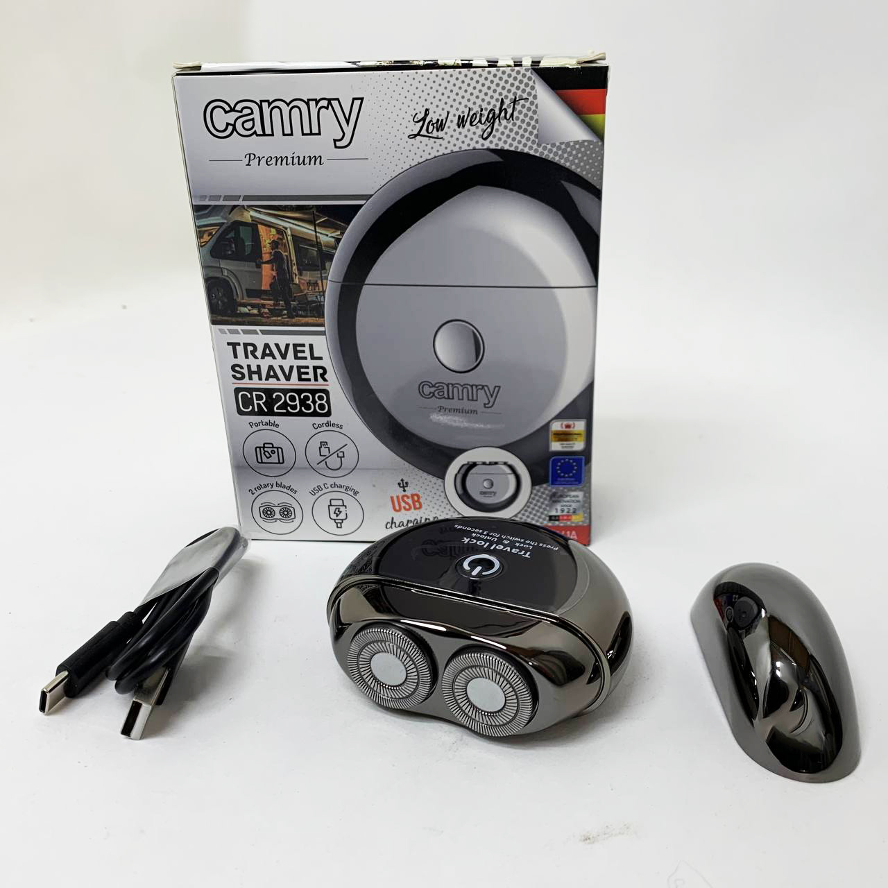 Дорожня бритва Camry CR 2938 з двома головками USB акумуляторними - Зображення 5