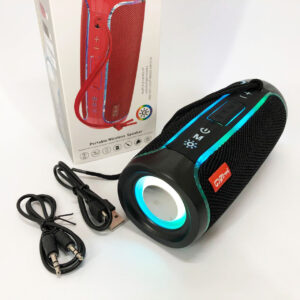 Портативна колонка Bluetooth TG288 з LED-підсвічуванням чорного кольору