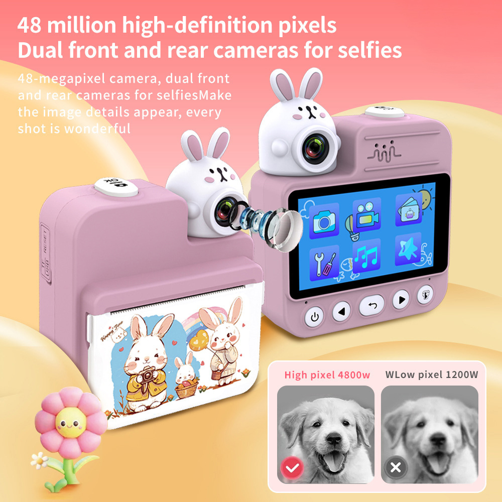 Дитячий фотоапарат миттєвого друку JD30 PINK - Зображення 3