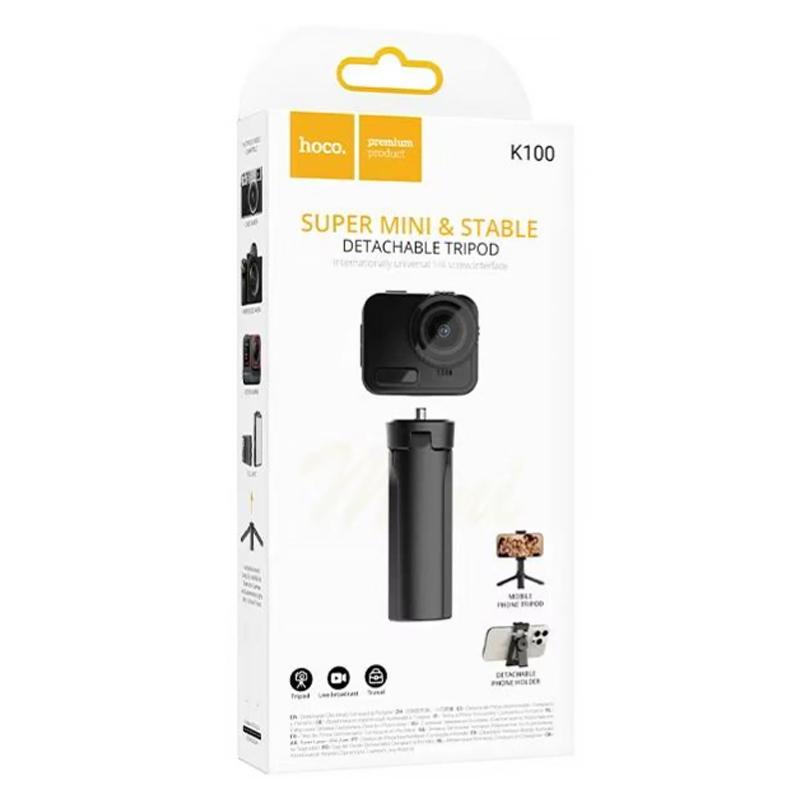 Монопод для селфі Hoco K100 Prestigio mini трипод + крепление 1/4 - Зображення 2