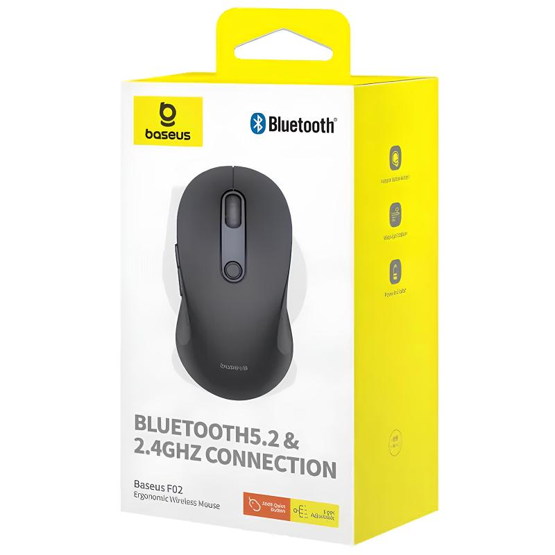 Миша бездротова Baseus F02 Ergonomic Bluetooth (B010555) - Зображення 2