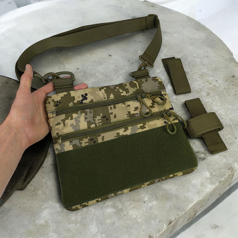 Сумка-кобура AOR-1 камуфляж піксель тактична чоловіча наплічна з кордури тканини - Зображення 4