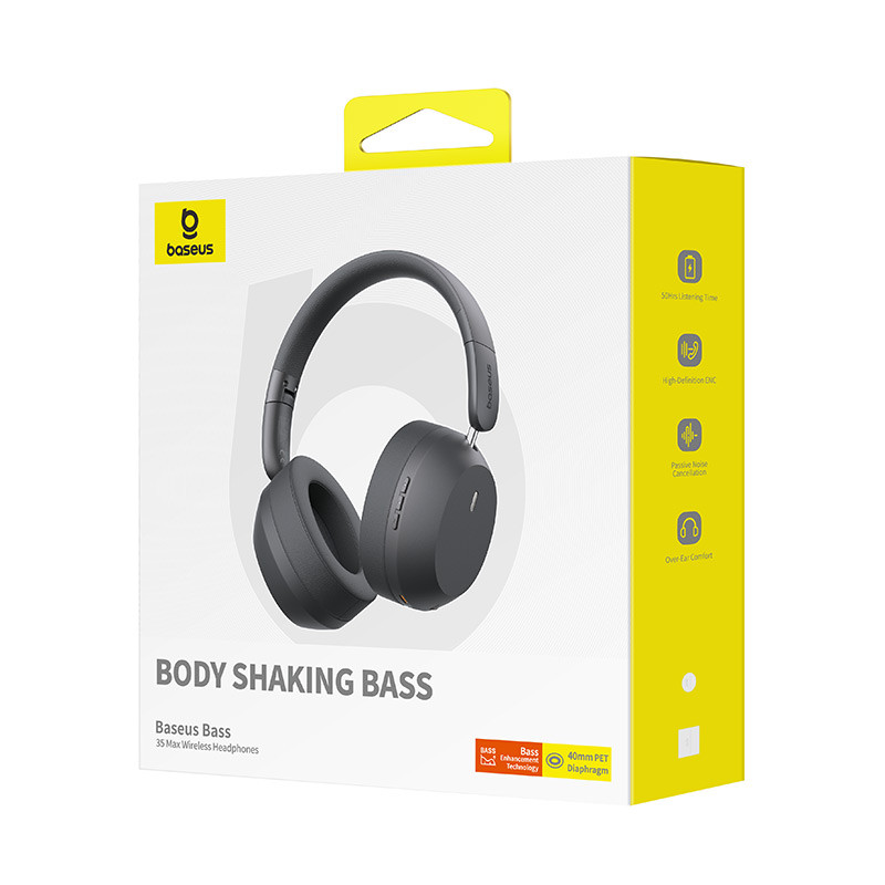 Накладні бездротові навушники Baseus Bass 35 Max (A00070800) - Зображення 6