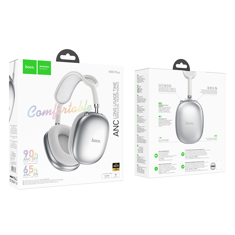Накладні бездротові навушники Hoco W55 Plus Happiness ANC noise reduction - Зображення 5