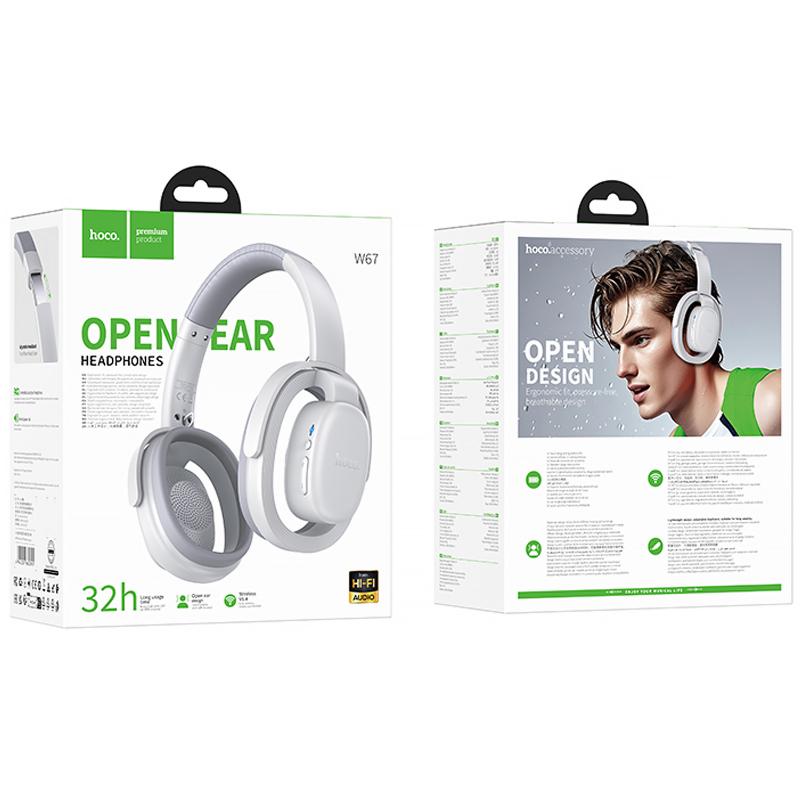 Накладні бездротові навушники Hoco W67 Rhyme Open Ear - Зображення 3