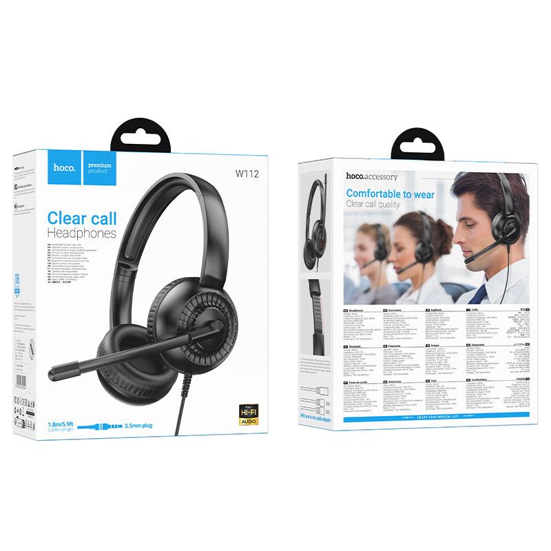 Накладні навушники Hoco W112 Pures (3.5mm/1.8m) - Зображення 6