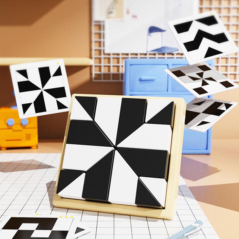 Настільна інтерактивна гра Ummi ME-149 Hidden Black and White Blocks - Зображення 4