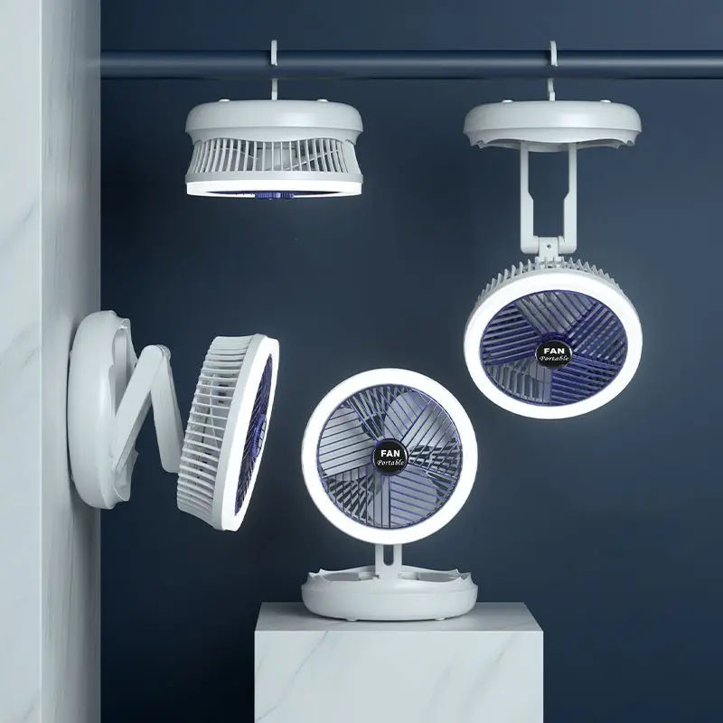 Настільний складний вентилятор Folding Fan 2in1 with Night Light - Зображення 3