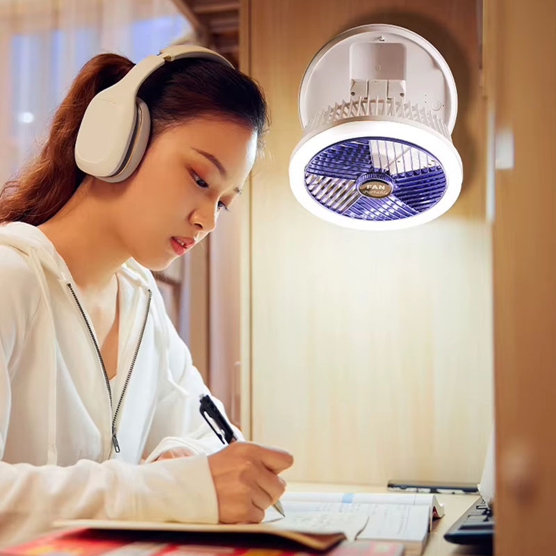 Настільний складний вентилятор Folding Fan 2in1 with Night Light - Зображення 7