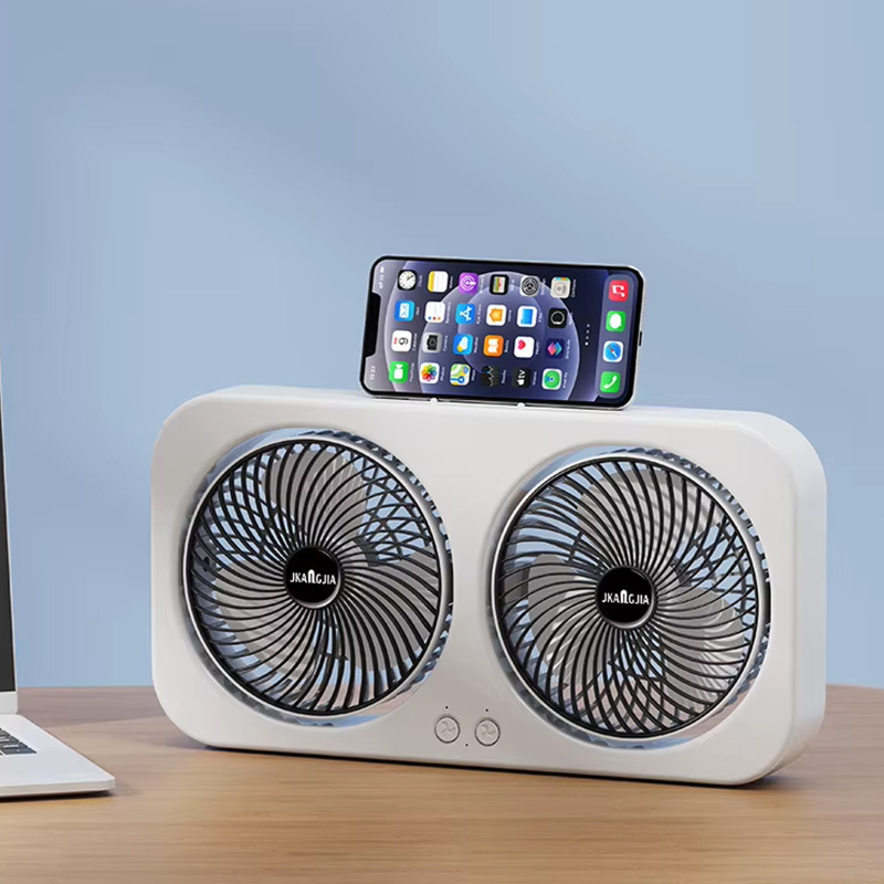 Настільний вентилятор F105 Dual-Fan Design 1800mAh - Зображення 2