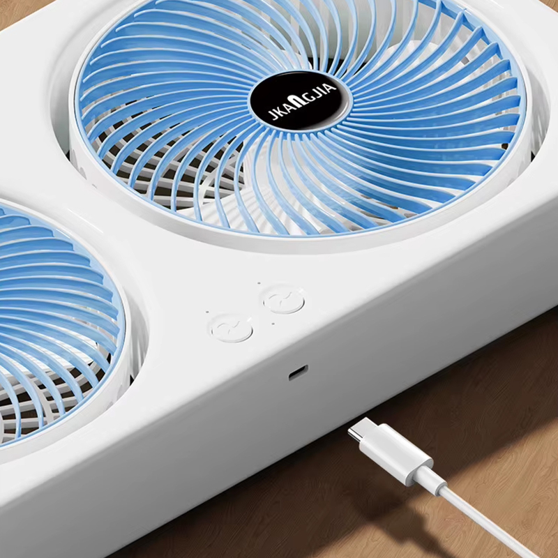 Настільний вентилятор F105 Dual-Fan Design 1800mAh - Зображення 5