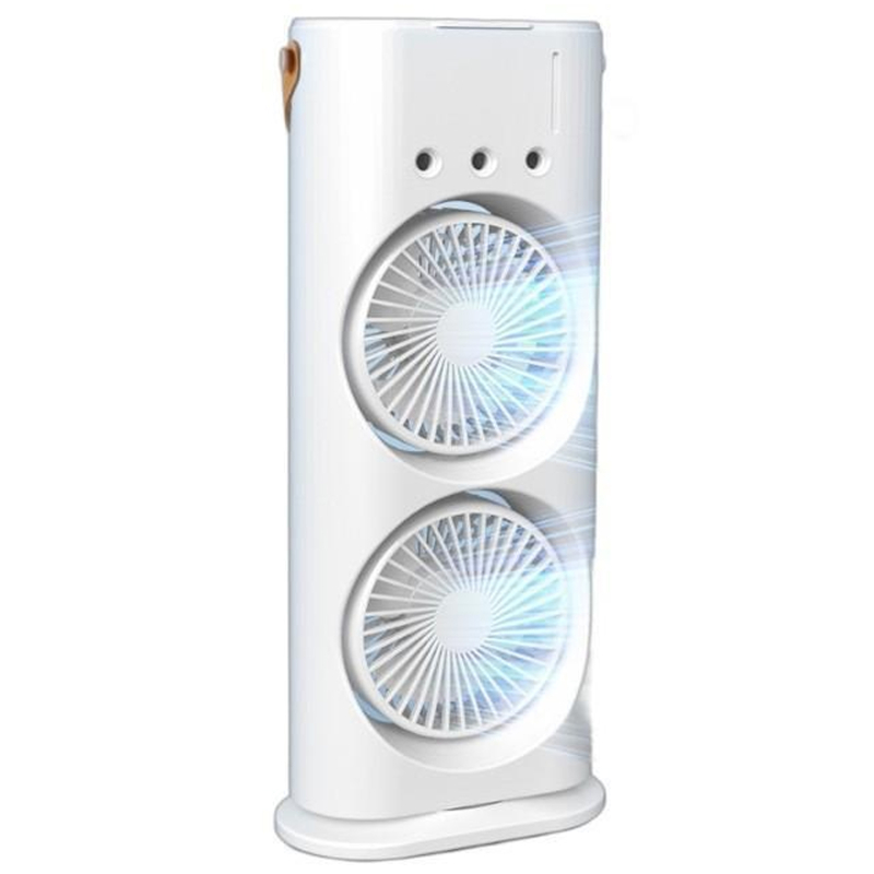 Настільний вентилятор F12 Spray Dual-Fan 2in1 з водяним охолодженням 1800mAh - Зображення 2