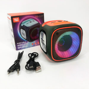 Портативна Bluetooth колонка TG359 7 Вт з RGB-підсвічуванням зеленого кольору