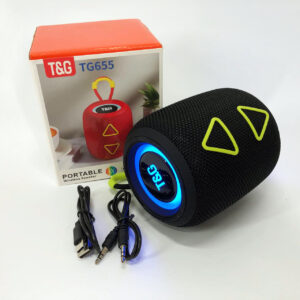 Портативна колонка TG655 5 Вт з RGB-підсвічуванням, Bluetooth для вулиці чорного кольору