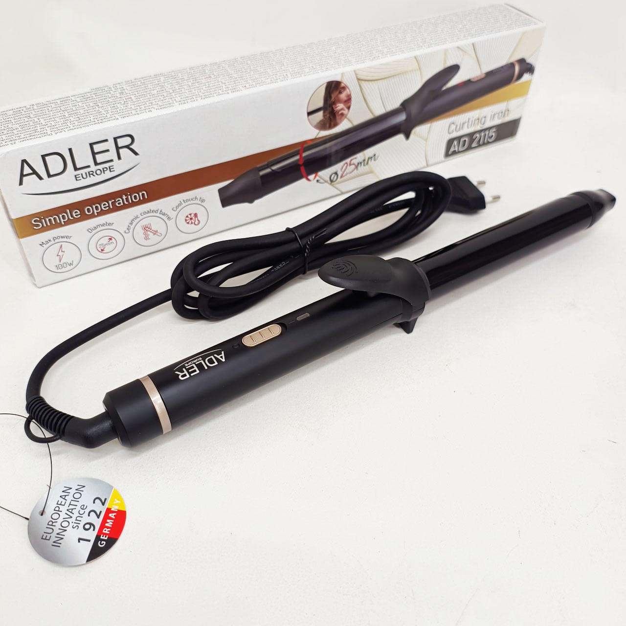 Плойка Adler AD 2115 Curly 100 Вт керамічна діаметром 25 мм - Зображення 5