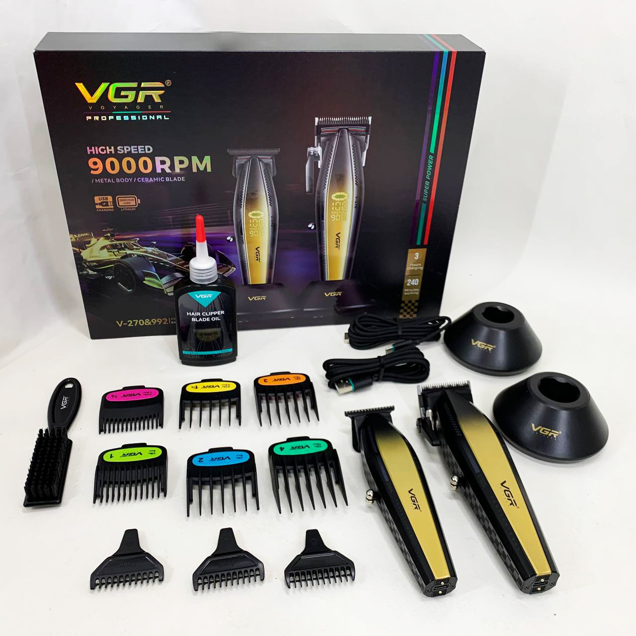 Набір для стрижки VGR 2в1 V-270 V-992 GOLD - Зображення 4