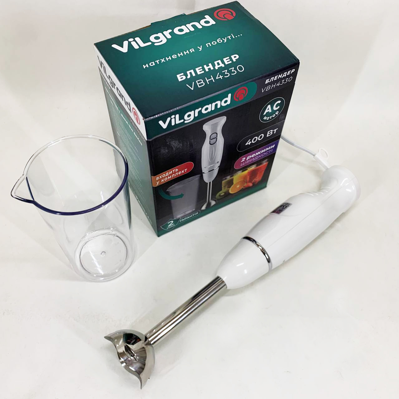 Блендер ViLgrand VBH4330 білий - Зображення 3