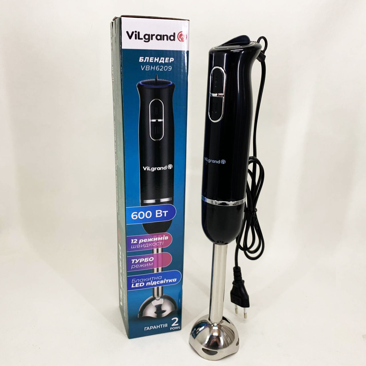 Блендер ViLgrand VBH6209 чорного кольору - Зображення 3