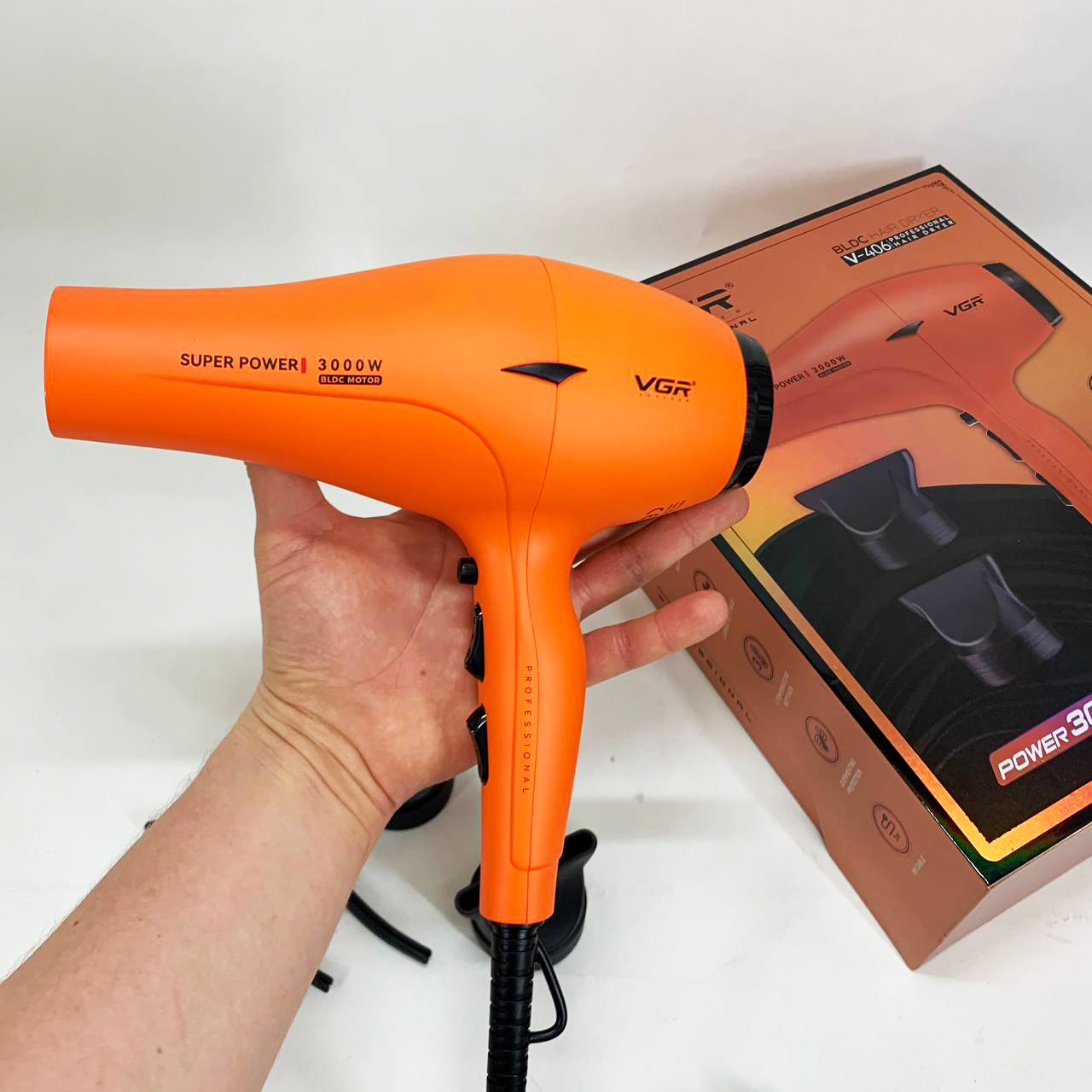 Фен VGR V-406 ORANGE 3000 Вт - Зображення 2