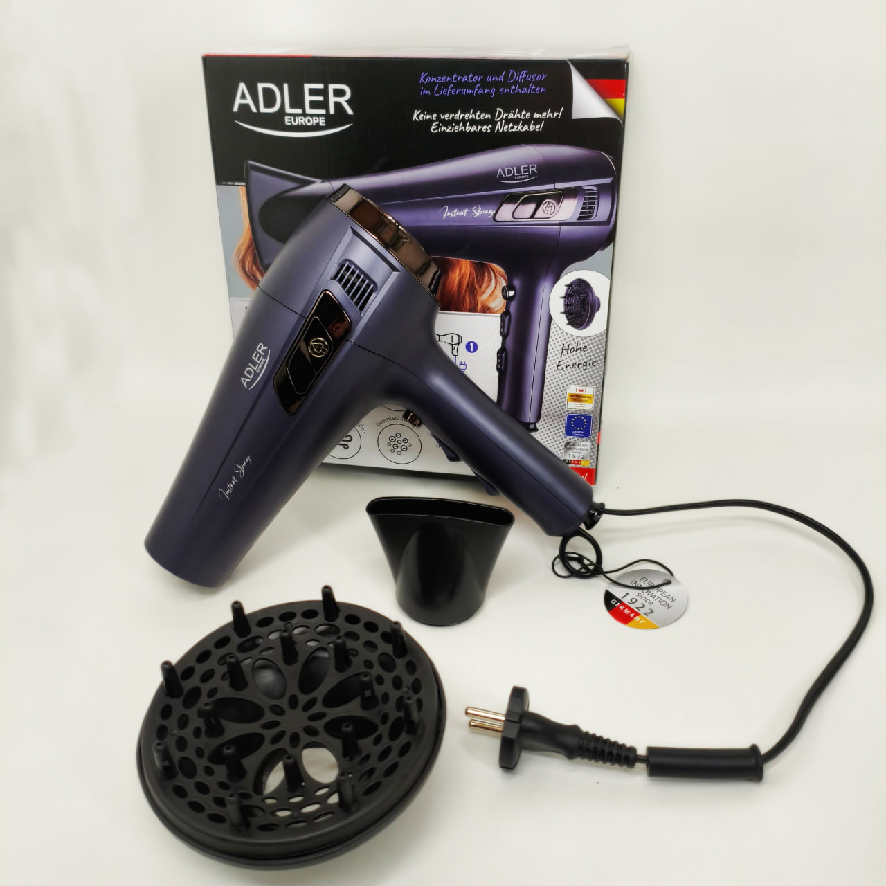 Фен Adler AD 2273 2400 Вт з втягуючим шнуром - Зображення 6