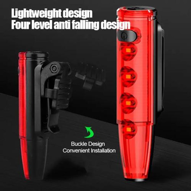 Велоліхтар LEADBIKE LD77-LS-4 з лазерною розміткою LED - Зображення 6