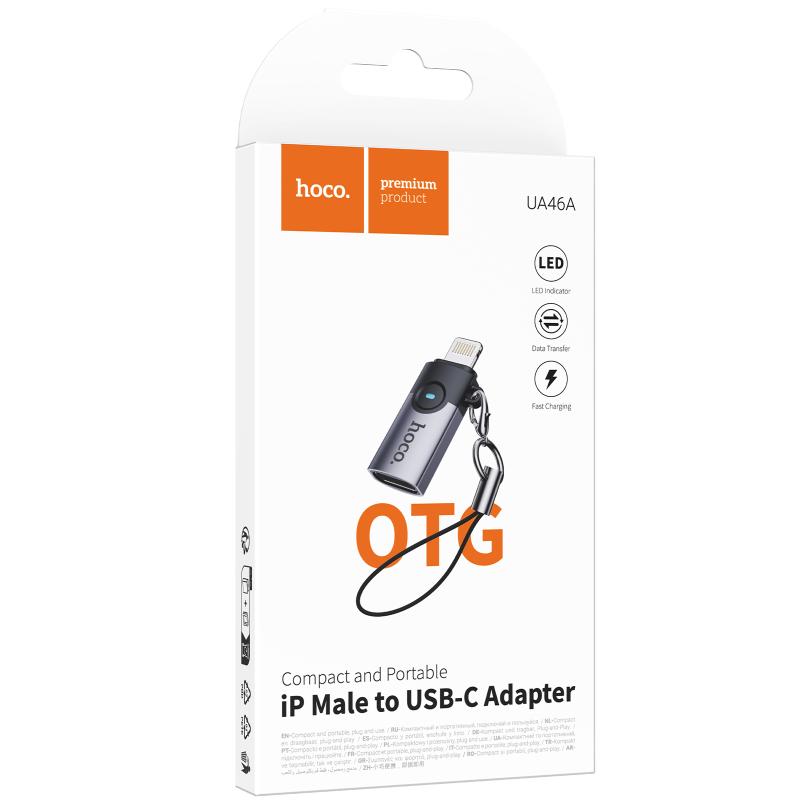 Перехідник Hoco UA46A Lightning Male to Type-C Female - Зображення 2