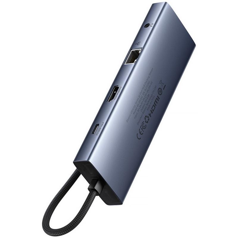 Перехідник HUB Baseus UltraJoy 10-Port (Type-C to HDMI+VGA+USB3.0*3+PD+RJ45+SD/TF3+3.5mm) (80C8) - Зображення 2