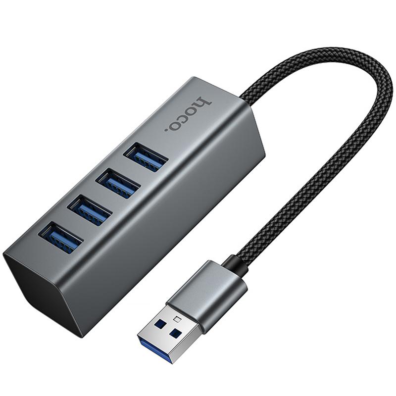 Перехідник HUB Hoco HB1B 4in1 (USB to 4xUSB 3.0) (0.2m) - Зображення 2