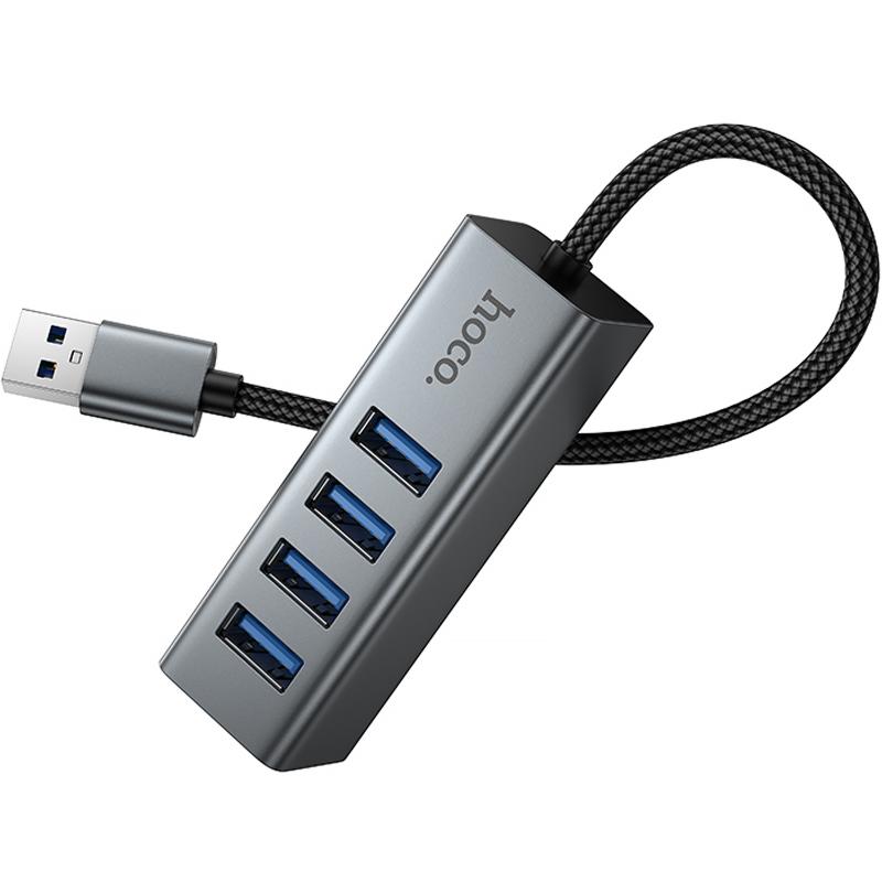 Перехідник HUB Hoco HB1B 4in1 (USB to 4xUSB 3.0) (0.2m) - Зображення 3
