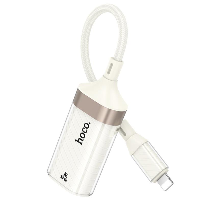 Перехідник Hoco UA41A Crystal Lightning to RJ45 100 Mbs (0.15m) - Зображення 2