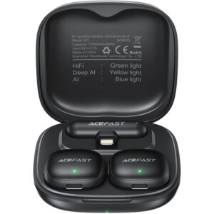 Петличний бездротовий мікрофон Acefast R1 Dual-mic Lightning