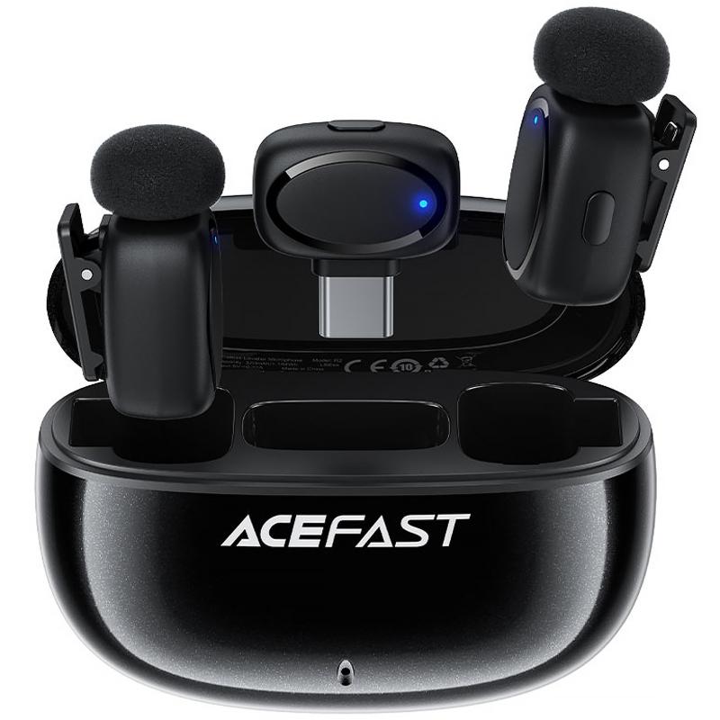 Петличний бездротовий мікрофон Acefast R2 Dual-mic Type-C