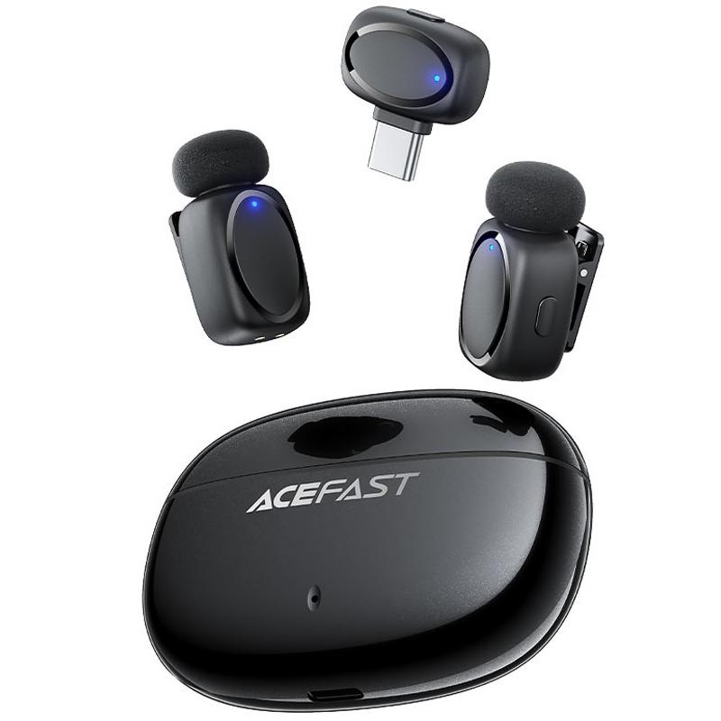 Петличний бездротовий мікрофон Acefast R2 Dual-mic Type-C - Зображення 2
