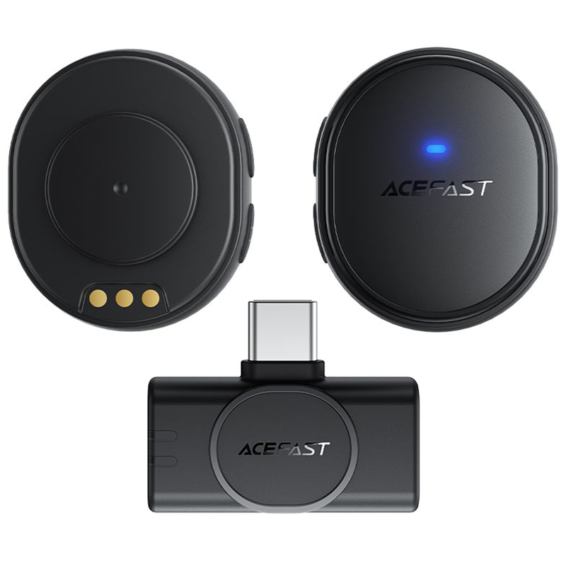 Петличний бездротовий мікрофон Acefast R3 Dual-mic Type-C - Зображення 3