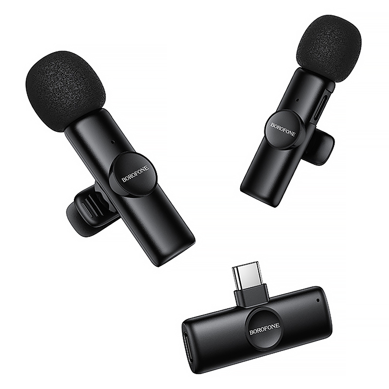 Петличний бездротовий мікрофон Borofone BFK16A Winner dual-mic Type-C - Зображення 4