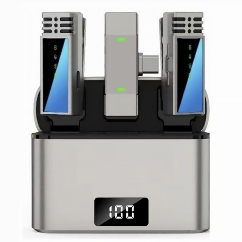 Петличний бездротовий мікрофон Jmary MW-15 Dual-mic Type-C - Зображення 2