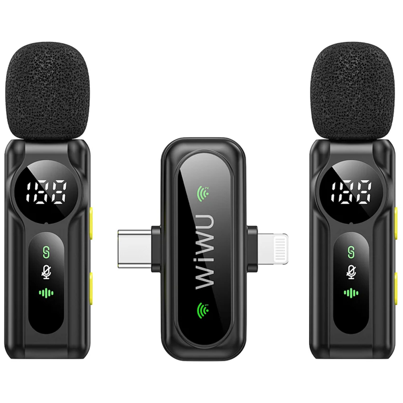 Петличний бездротовий мікрофон WIWU WM007 Dual-mic (Lightning/Type-C) - Зображення 3