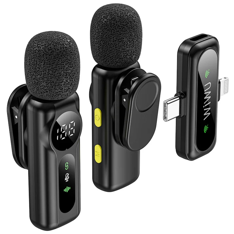 Петличний бездротовий мікрофон WIWU WM007 Dual-mic (Lightning/Type-C) - Зображення 4