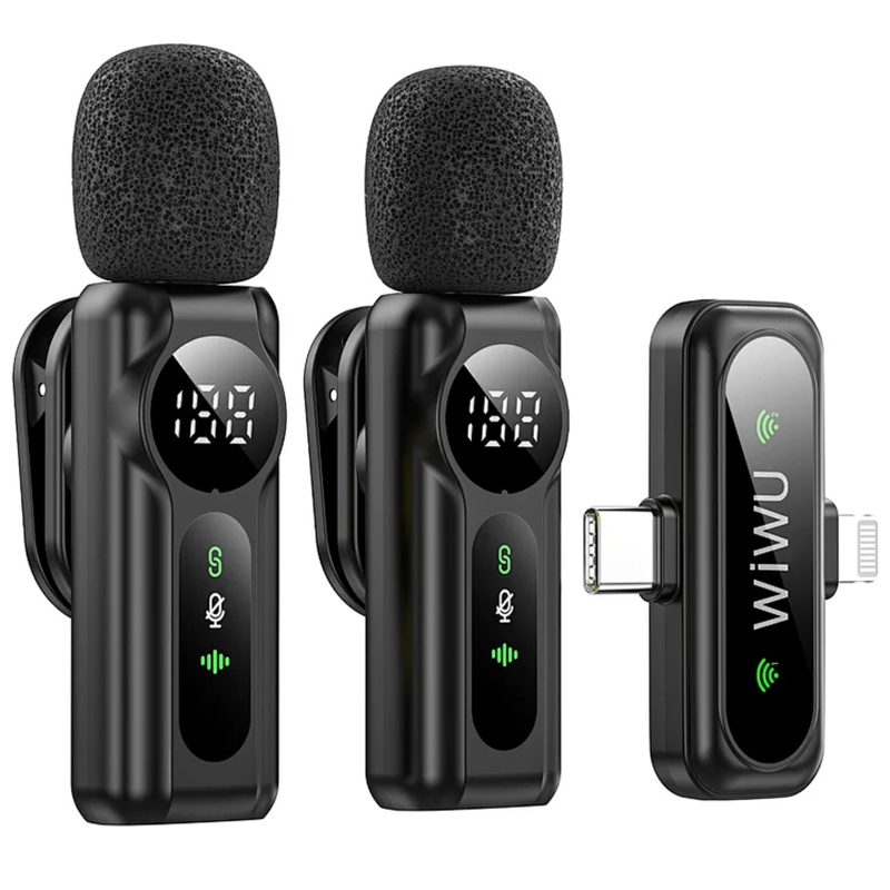 Петличний бездротовий мікрофон WIWU WM007 Dual-mic (Lightning/Type-C) - Зображення 6