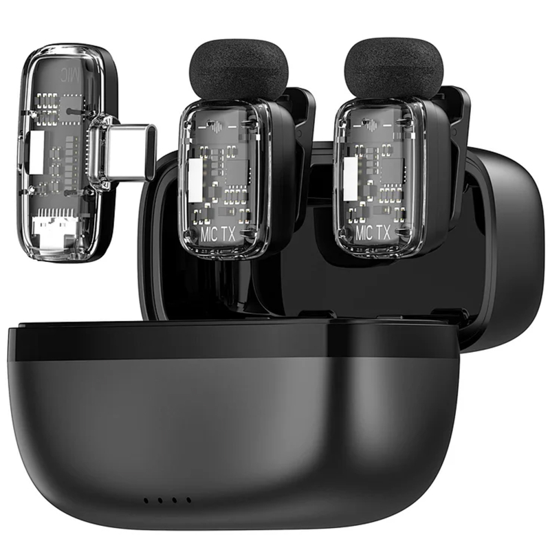 Петличний бездротовий мікрофон WIWU WM008 Dual-mic ANC Type-C - Зображення 4