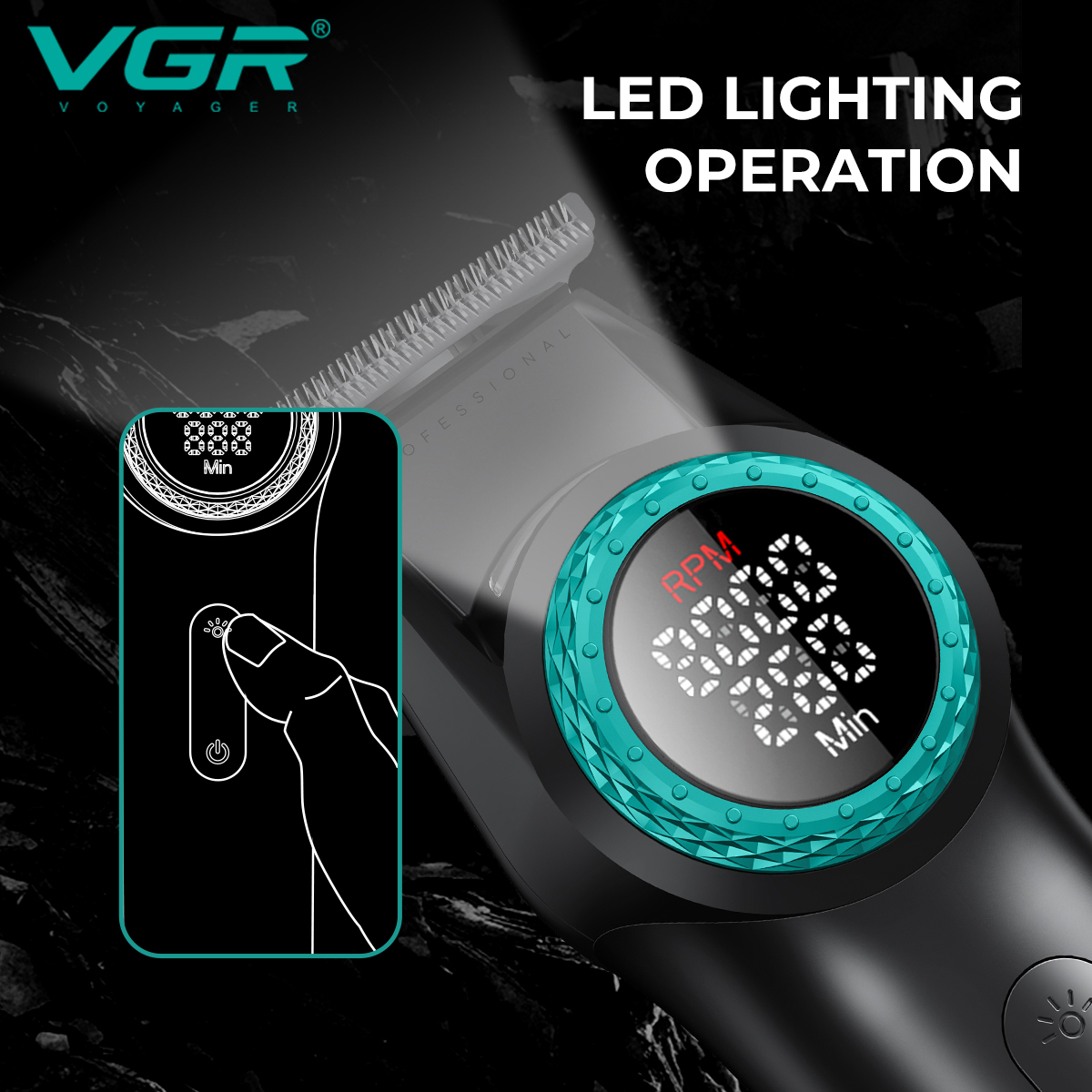Тример VGR V-977 BLACK з регулюванням потужності 6000–8000 RPM - Зображення 5