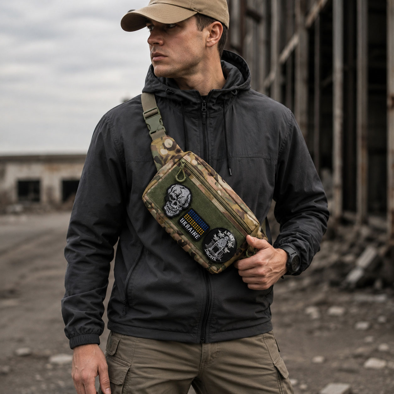 Сумка-бананка Multicam Cordura для патчів і шевронів 25×17×7 см - Зображення 4