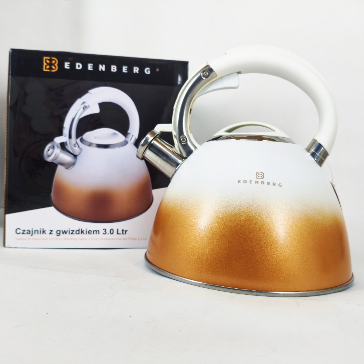Чайник Edenberg EB-8865 зі свистком 3 л White - Зображення 6
