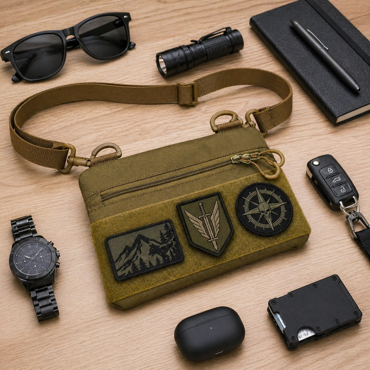 Сумка для патчів водонепроникна Cordura тактична через плече жіноча чоловіча - Зображення 3