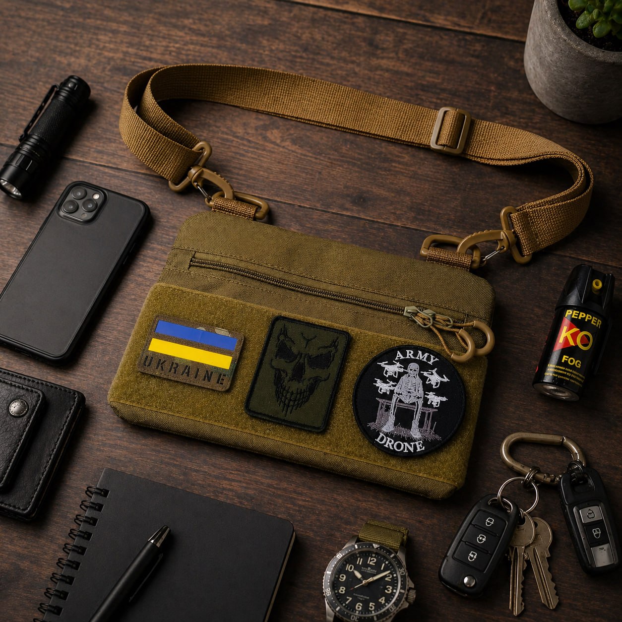 Сумка для патчів водонепроникна Cordura тактична через плече жіноча чоловіча - Зображення 5